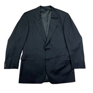 Hugo Boss Men’s 46L Black Germany Wool Blazer Sport Coat Suit Jacket READ